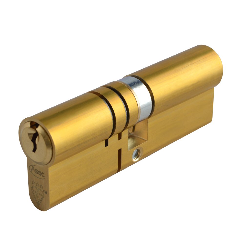 ASEC Kite Elite 3 Star Snap Resistant Double Euro Cylinder - AS10353 - 40/45 - Satin Brass - AS10353