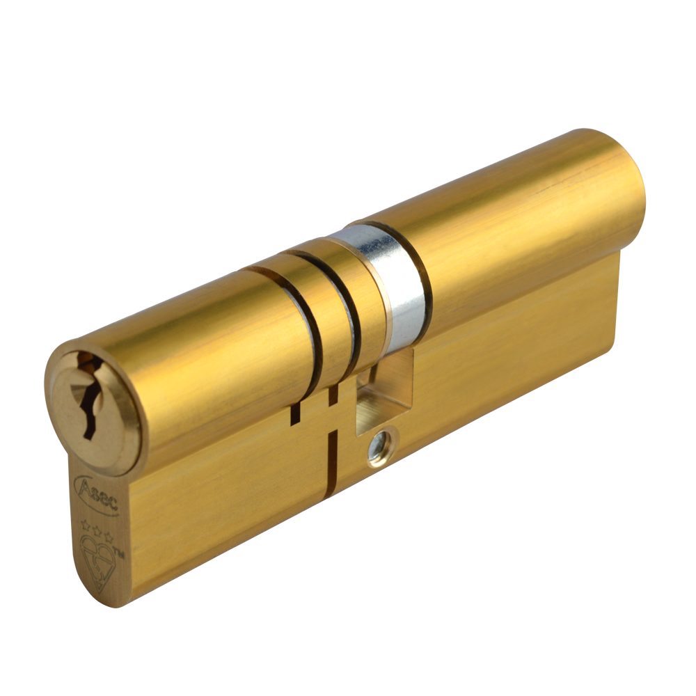 ASEC Kite Elite 3 Star Snap Resistant Double Euro Cylinder - AS10357 - 40/50 - Satin Brass - AS10357