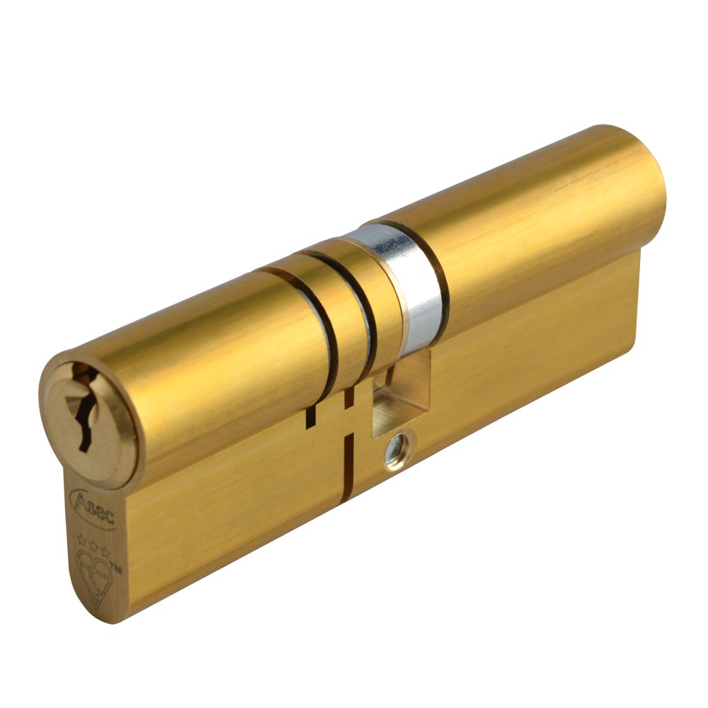 ASEC Kite Elite 3 Star Snap Resistant Double Euro Cylinder - AS10371 - 45/50 - Satin Brass - AS10371