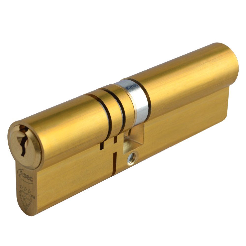 ASEC Kite Elite 3 Star Snap Resistant Double Euro Cylinder - AS10375 - 45/55 - Satin Brass - AS10375