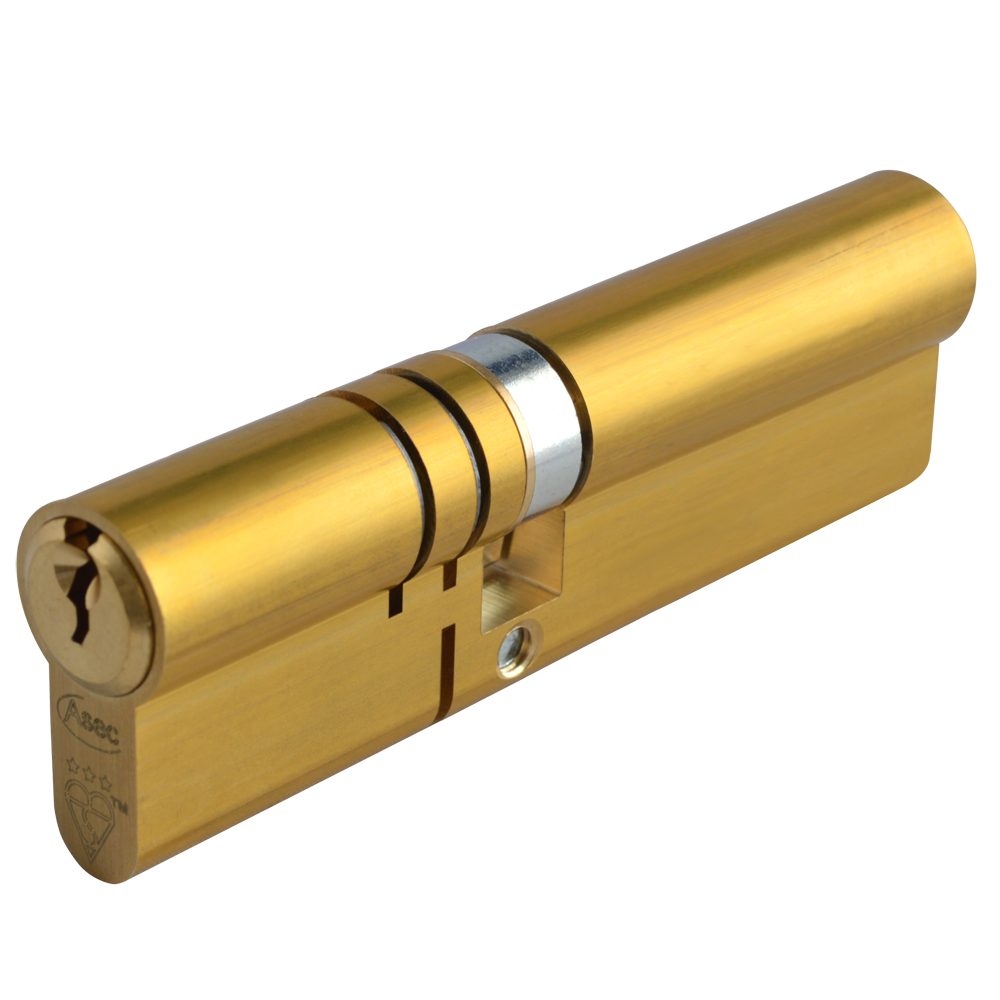 ASEC Kite Elite 3 Star Snap Resistant Double Euro Cylinder - AS10379 - 45/60 - Satin Brass - AS10379