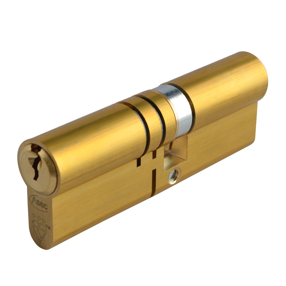 ASEC Kite Elite 3 Star Snap Resistant Double Euro Cylinder - AS10363 - 55/40 - Satin Brass - AS10363