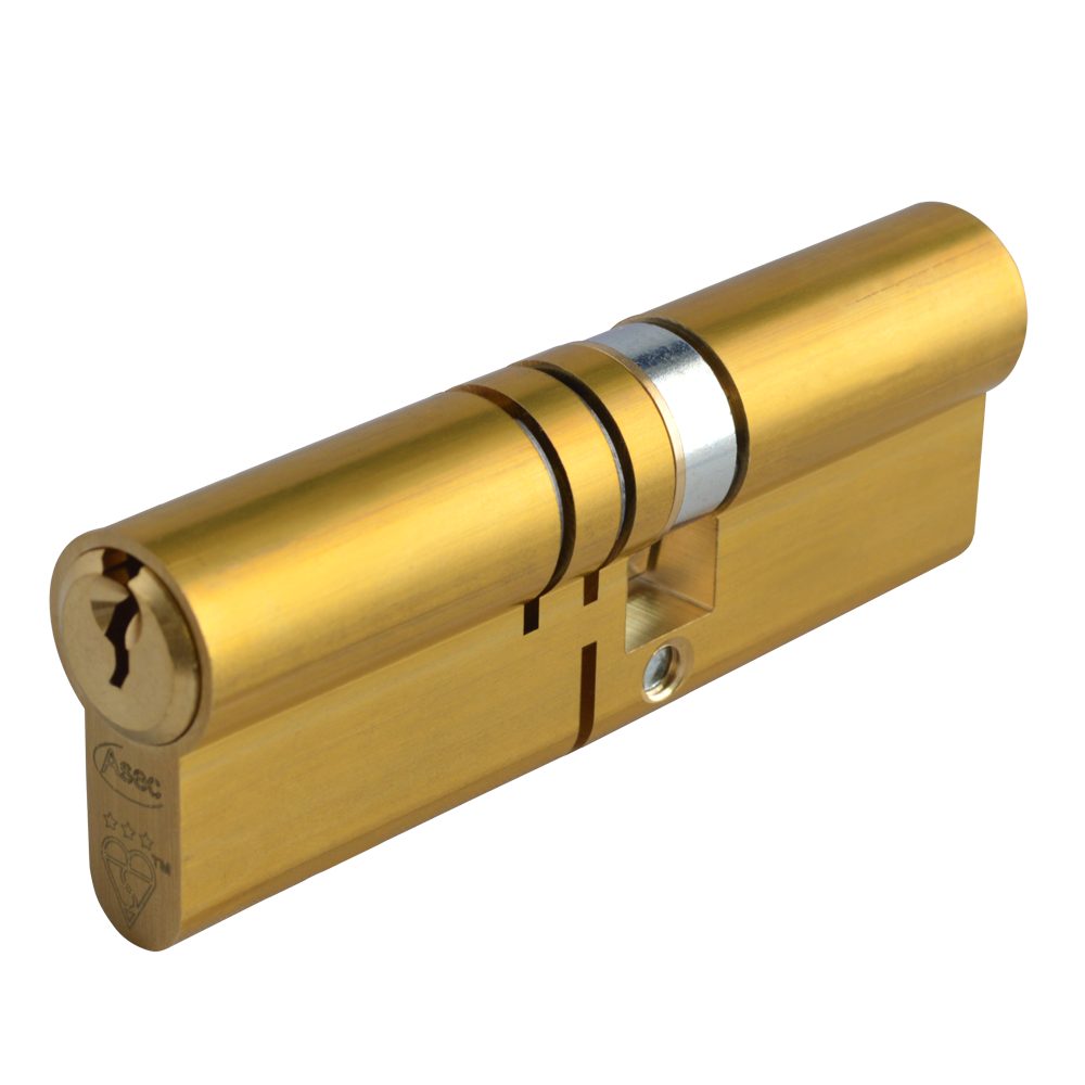 ASEC Kite Elite 3 Star Snap Resistant Double Euro Cylinder - AS10367 - 60/40 - Satin Brass - AS10367