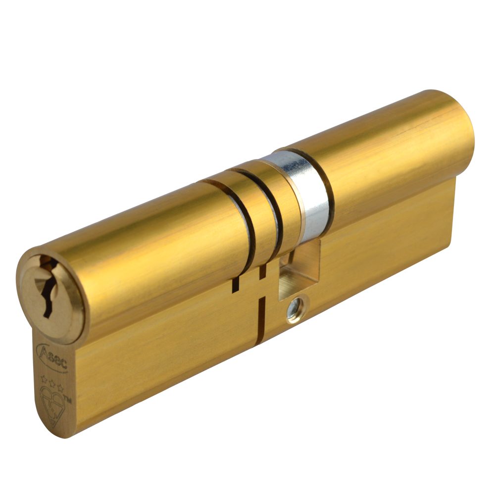 ASEC Kite Elite 3 Star Snap Resistant Double Euro Cylinder - AS10381 - 60/45 - Satin Brass - AS10381