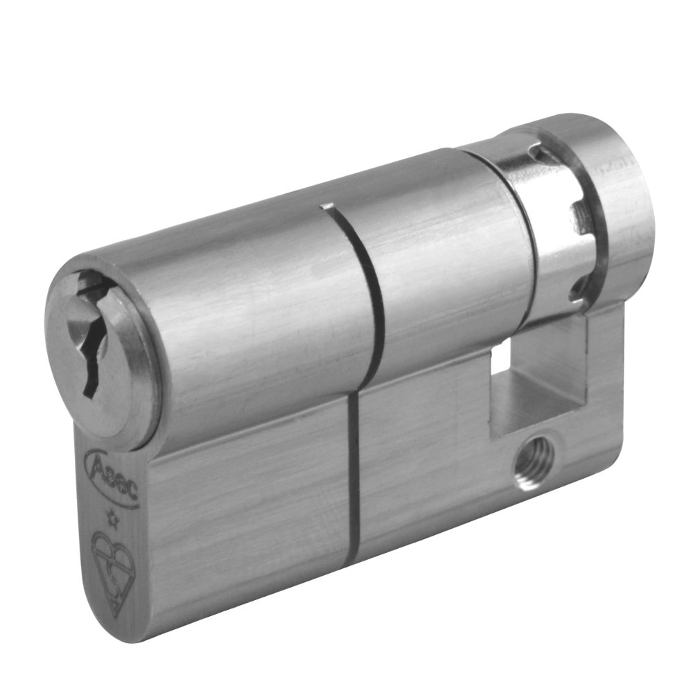 ASEC Kite Euro Half Cylinder - AS10180 - 50mm - Nickel Plated - AS10180