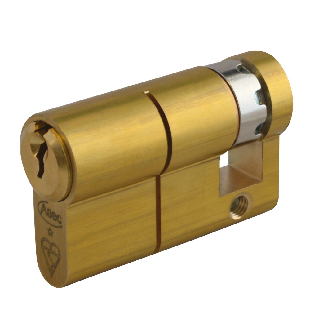 ASEC Kite Euro Half Cylinder - AS10181 - 50mm - Satin Brass - AS10181