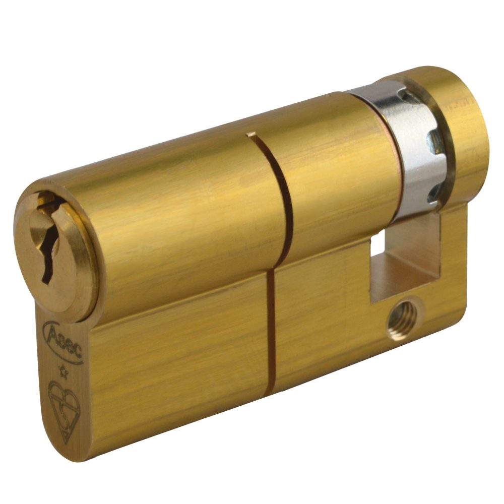 ASEC Kite Euro Half Cylinder - AS10183 - 55mm - Satin Brass - AS10183