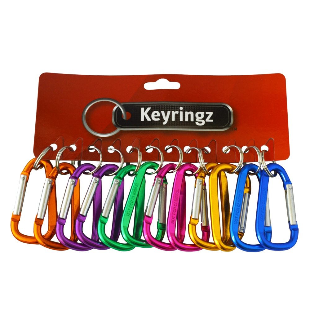 ASEC Metal Carabiner Key Ring - AS1237 - Assorted Colours - AS1237