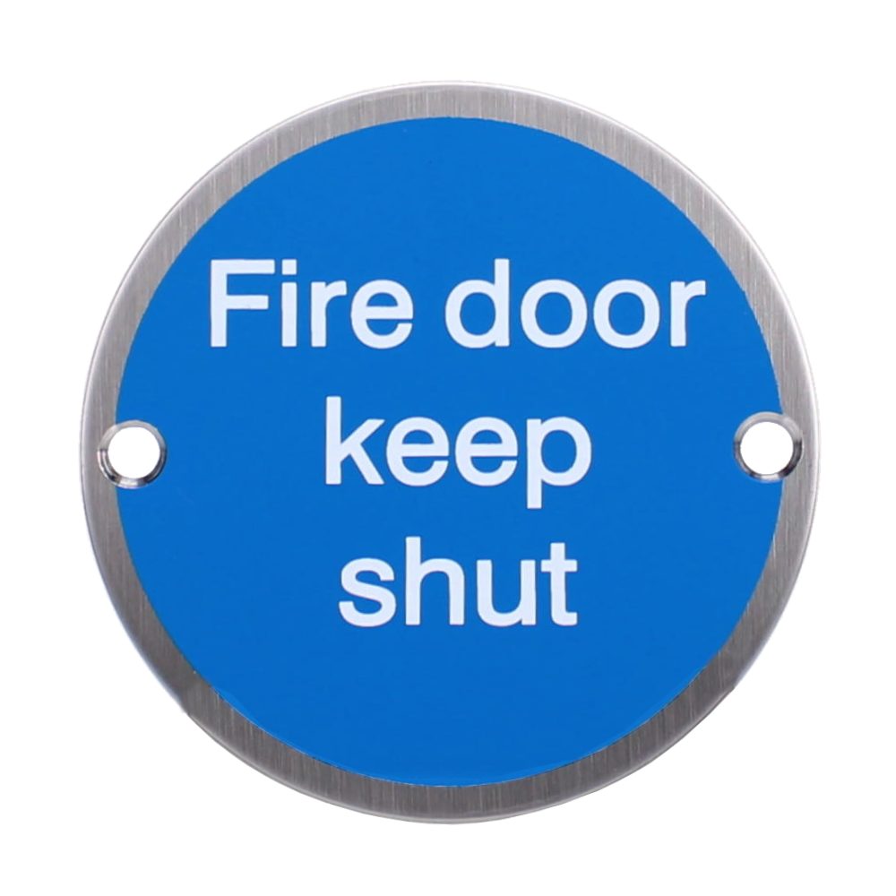 ASEC Metal `Fire Door Keep Shut` Sign