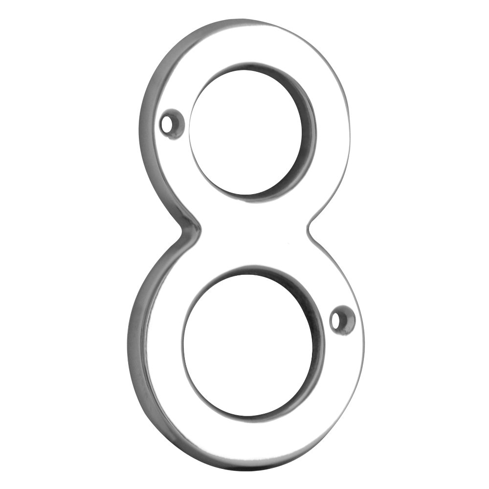 ASEC Metal Numerals - AS3568 - Chrome Plated - AS3568