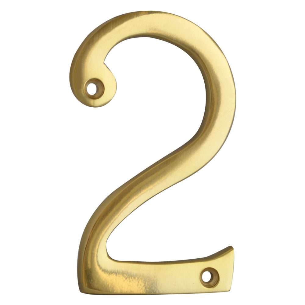 ASEC Metal Numerals - AS3512 - Polished Brass - AS3512