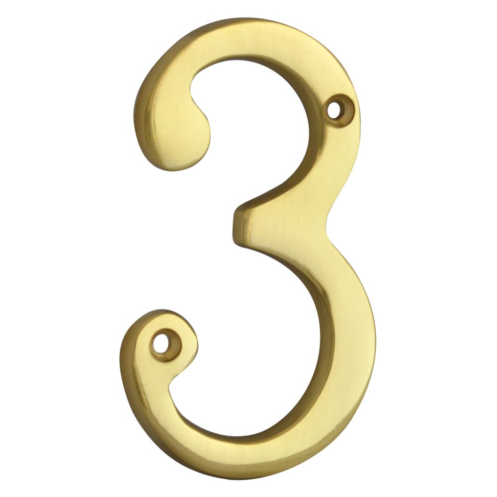 ASEC Metal Numerals - AS3513 - Polished Brass - AS3513