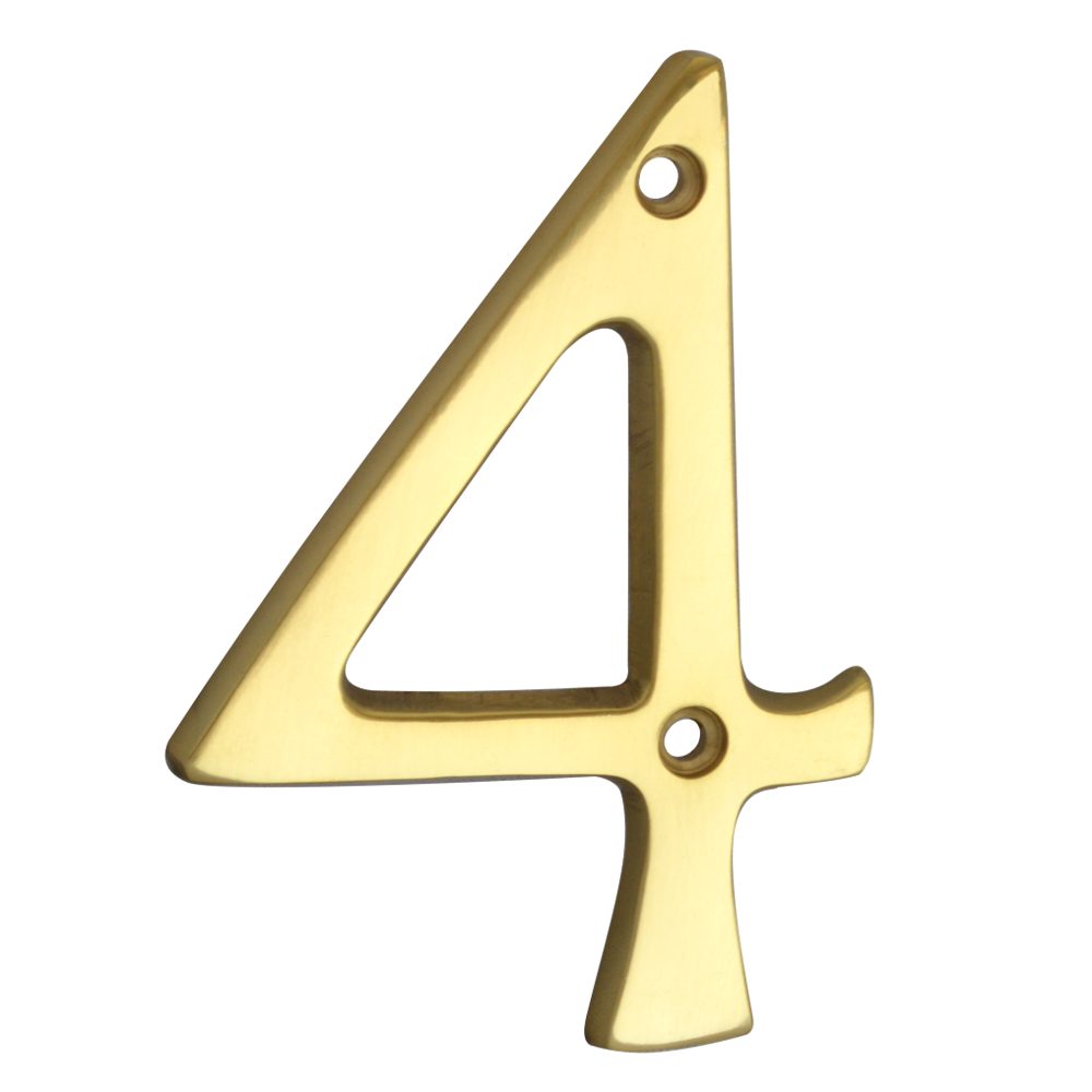 ASEC Metal Numerals - AS3514 - Polished Brass - AS3514