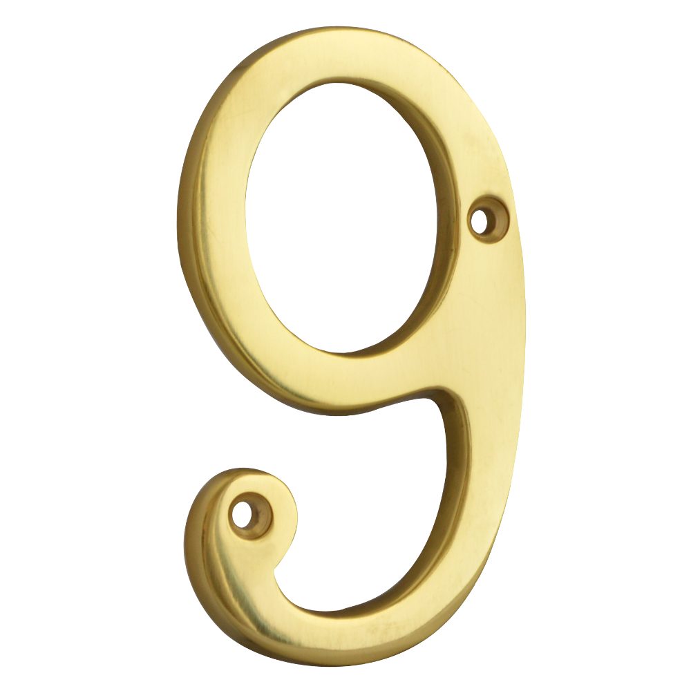 ASEC Metal Numerals - AS3519 - Polished Brass - AS3519