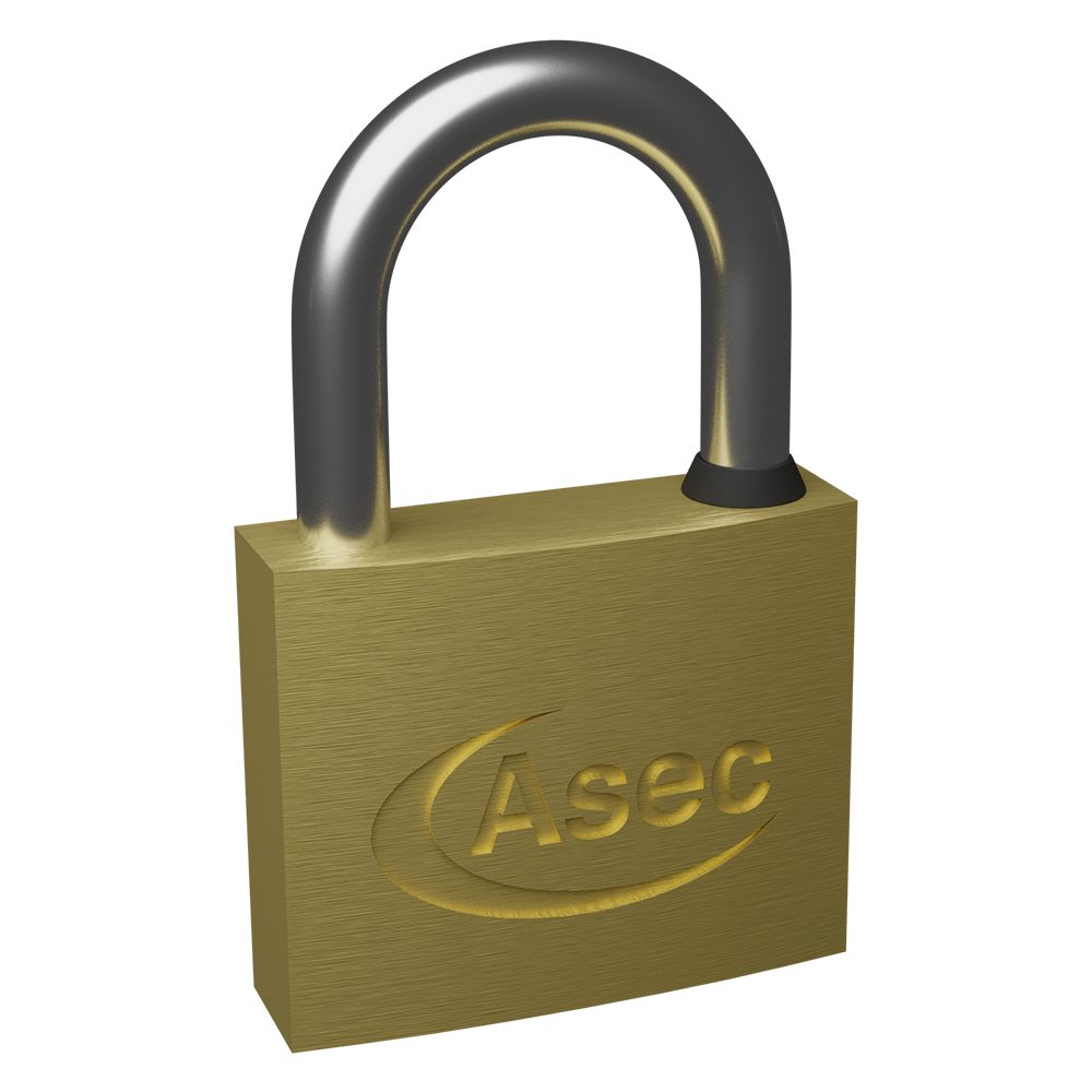 ASEC MK Open Shackle Brass Padlock - AS2518 - AS2518