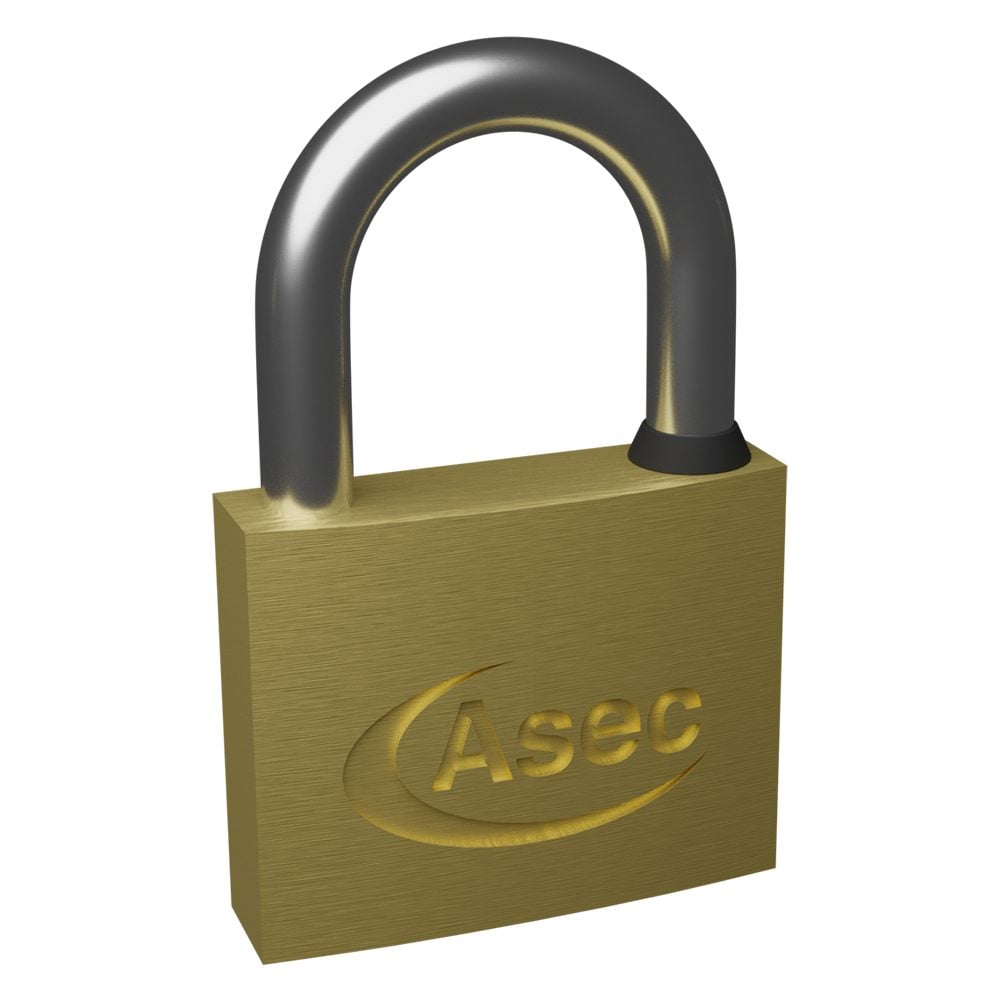 ASEC MK Open Shackle Brass Padlock