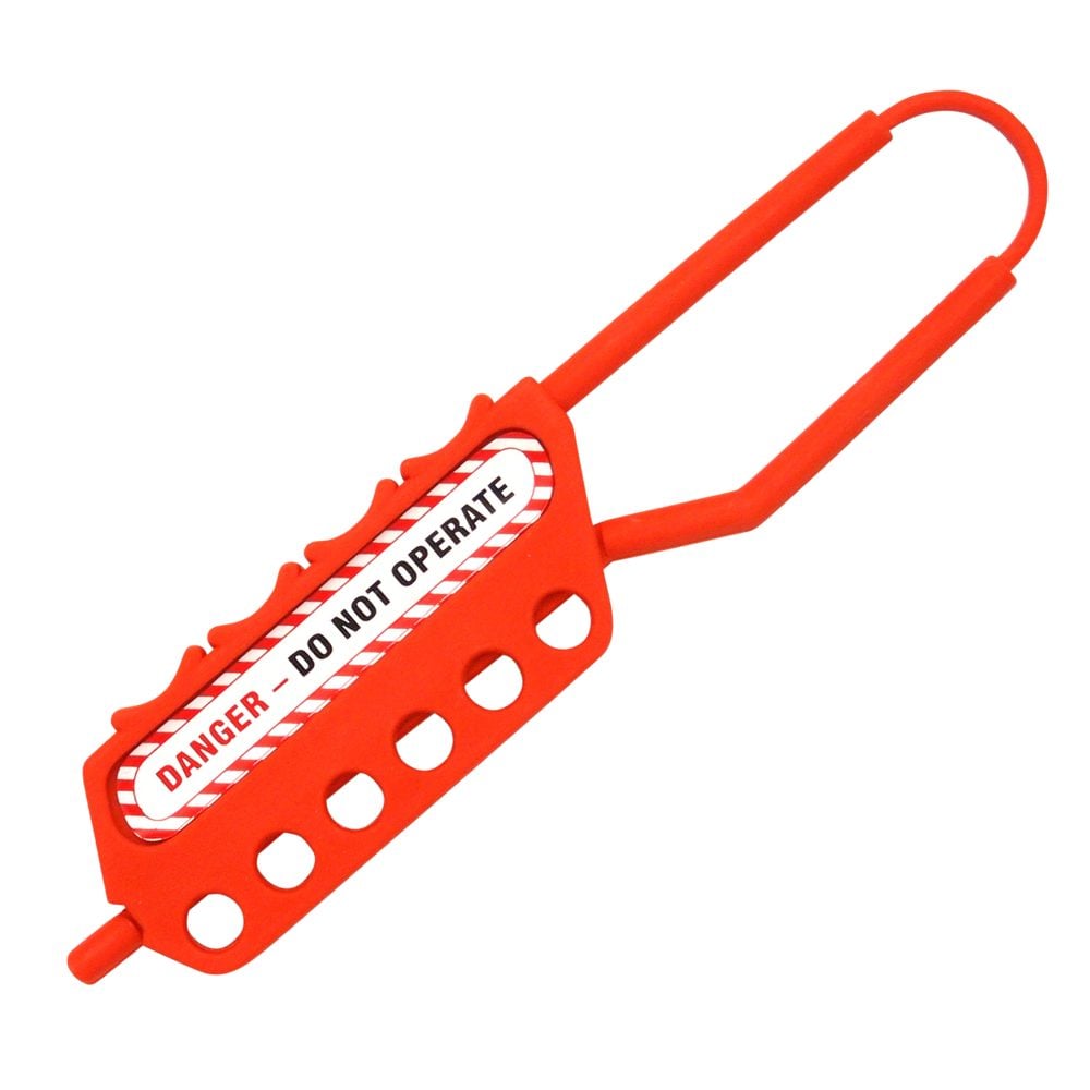 ASEC Nonconductive Lockout Tagout Hasp 6 Holes 6mm Thread