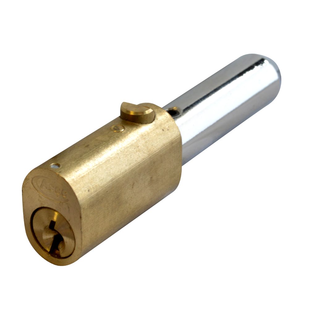 ASEC Oval Bullet Lock - AS1990 - Polished Brass - AS1990