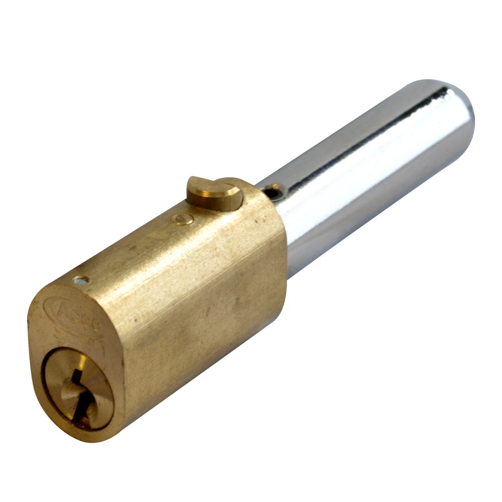 ASEC Oval Bullet Lock - AS1994 - Polished Brass - AS1994