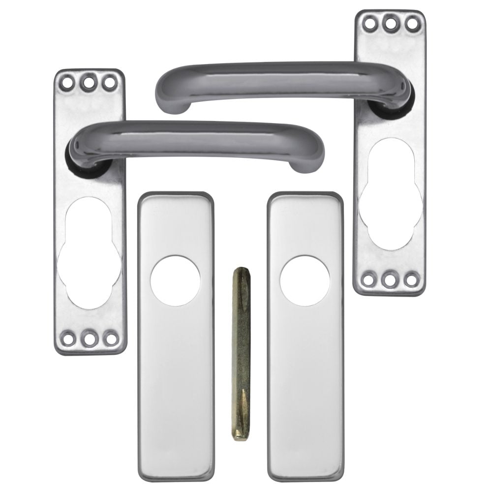 ASEC Plate Mounted Aluminium Lever Furniture
