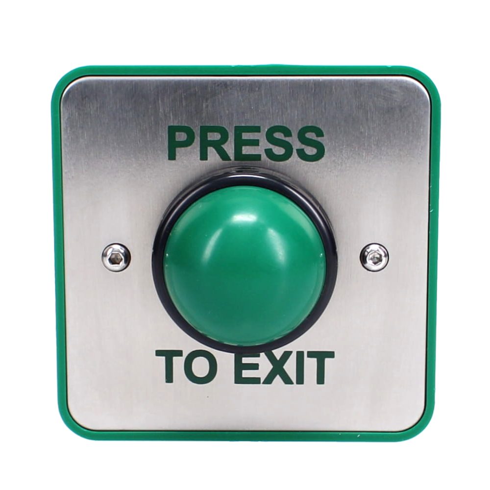 ASEC Press To Exit Green Dome Button With Tamper Proof Collar