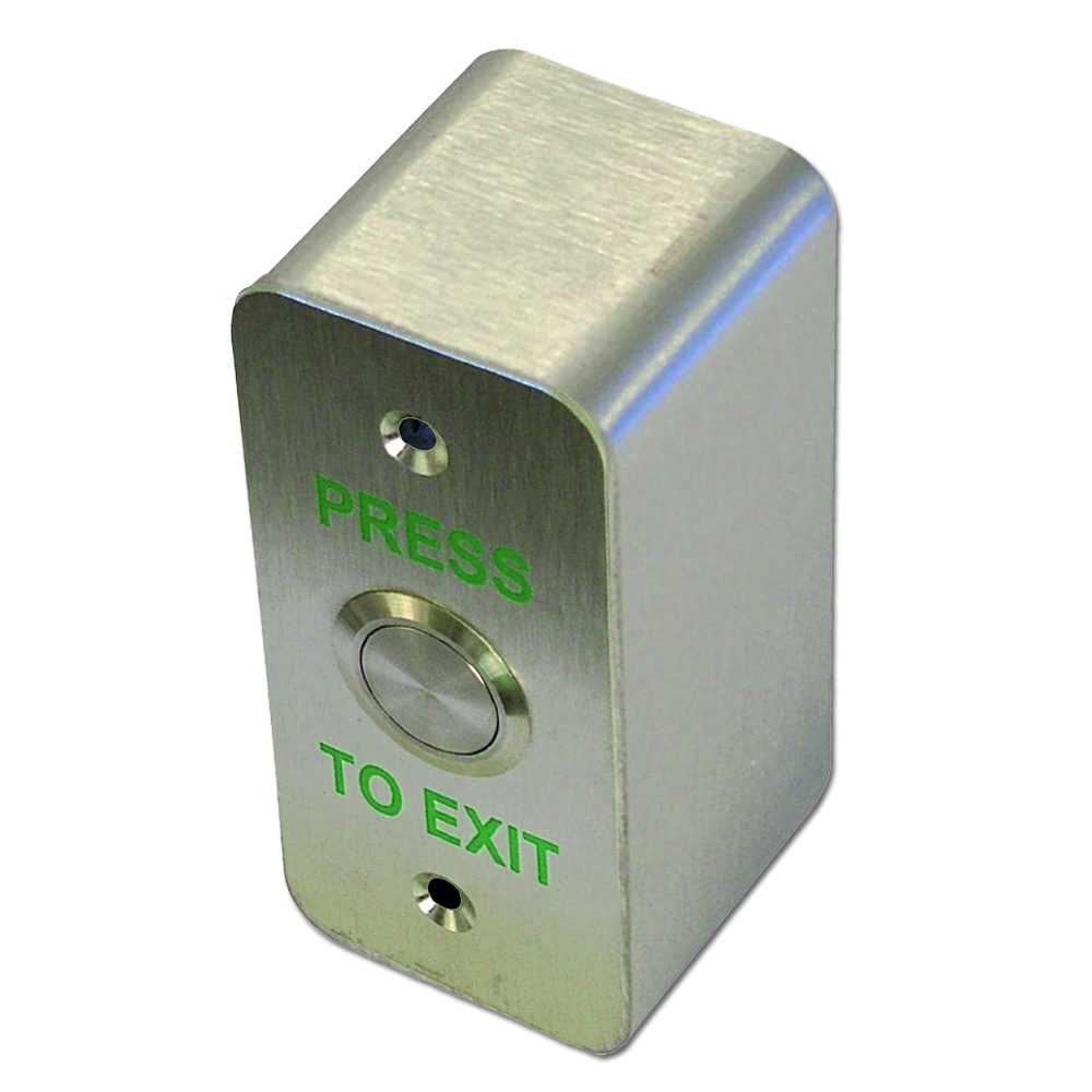 ASEC Press To Exit Narrow Style Surface Button Stainless Steel