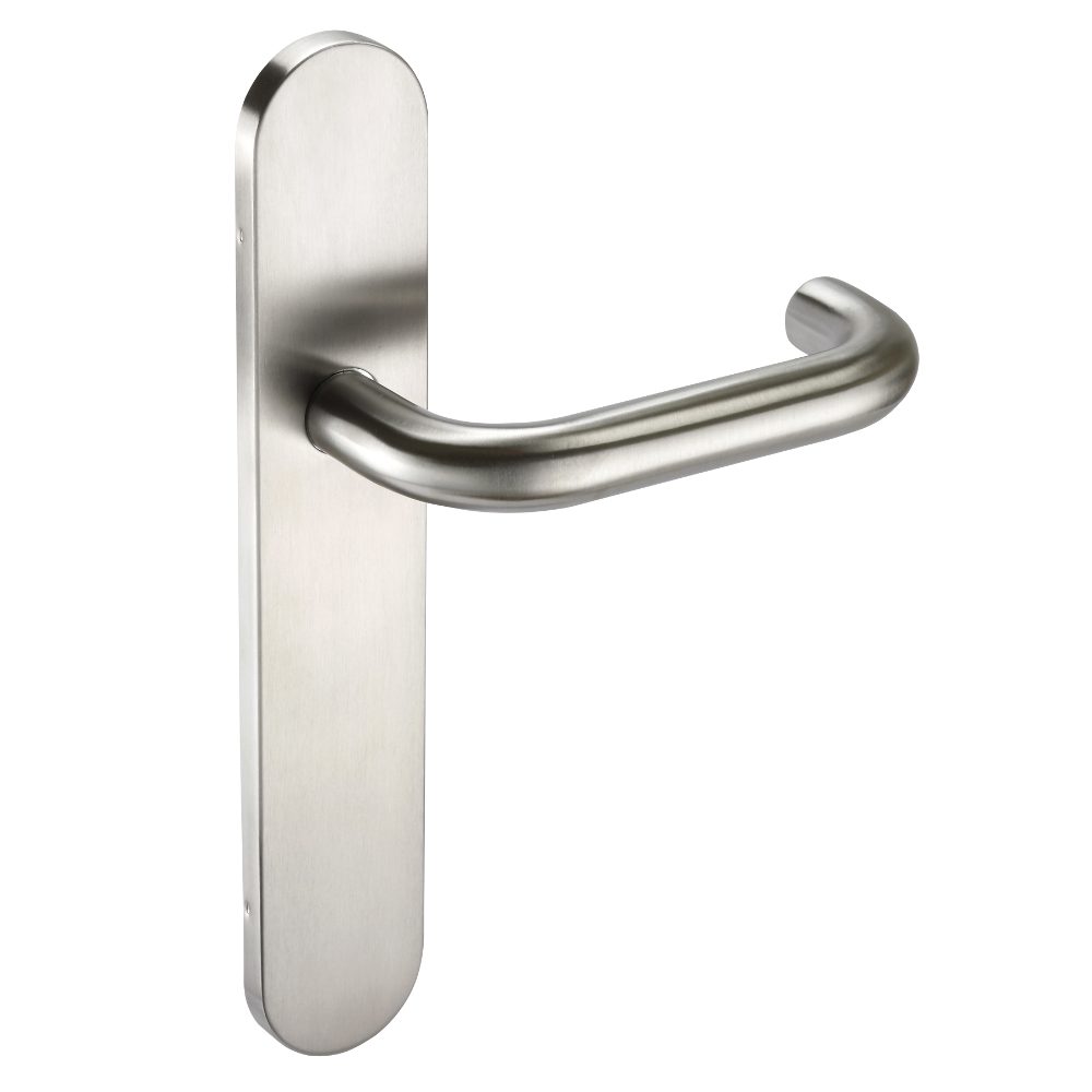 ASEC Radius Backplate Lever Furniture DDA - AS11447 - Satin Stainless Steel - AS11447