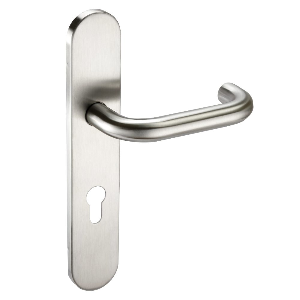 ASEC Radius Backplate Lever Furniture DDA - AS11449 - Satin Stainless Steel - AS11449