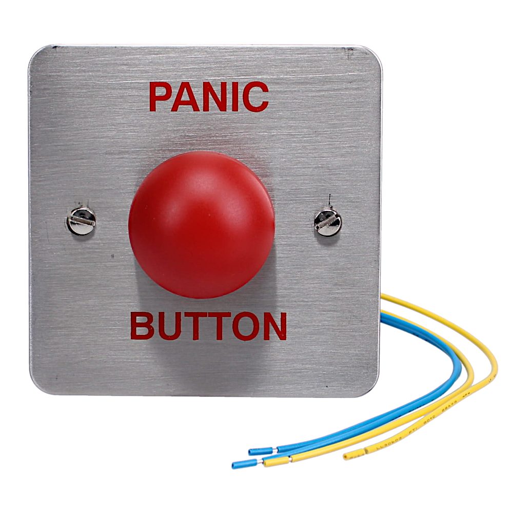 ASEC Red Dome Panic Button Flush Fit