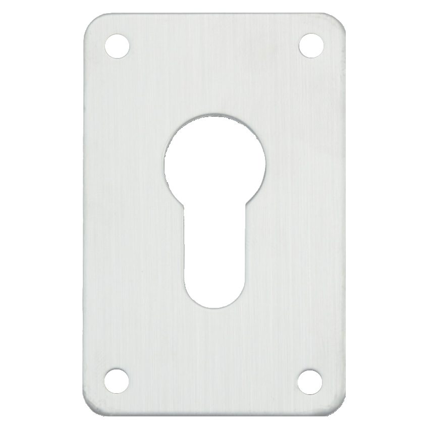 ASEC Screw On 45mm x 70mm Euro Escutcheon - AS10570 - Satin Chrome - AS10570