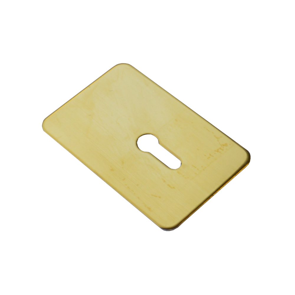 ASEC Self Adhesive 45mm x 70mm UK Mortice Escutcheon - AS10563 - Gold - AS10563