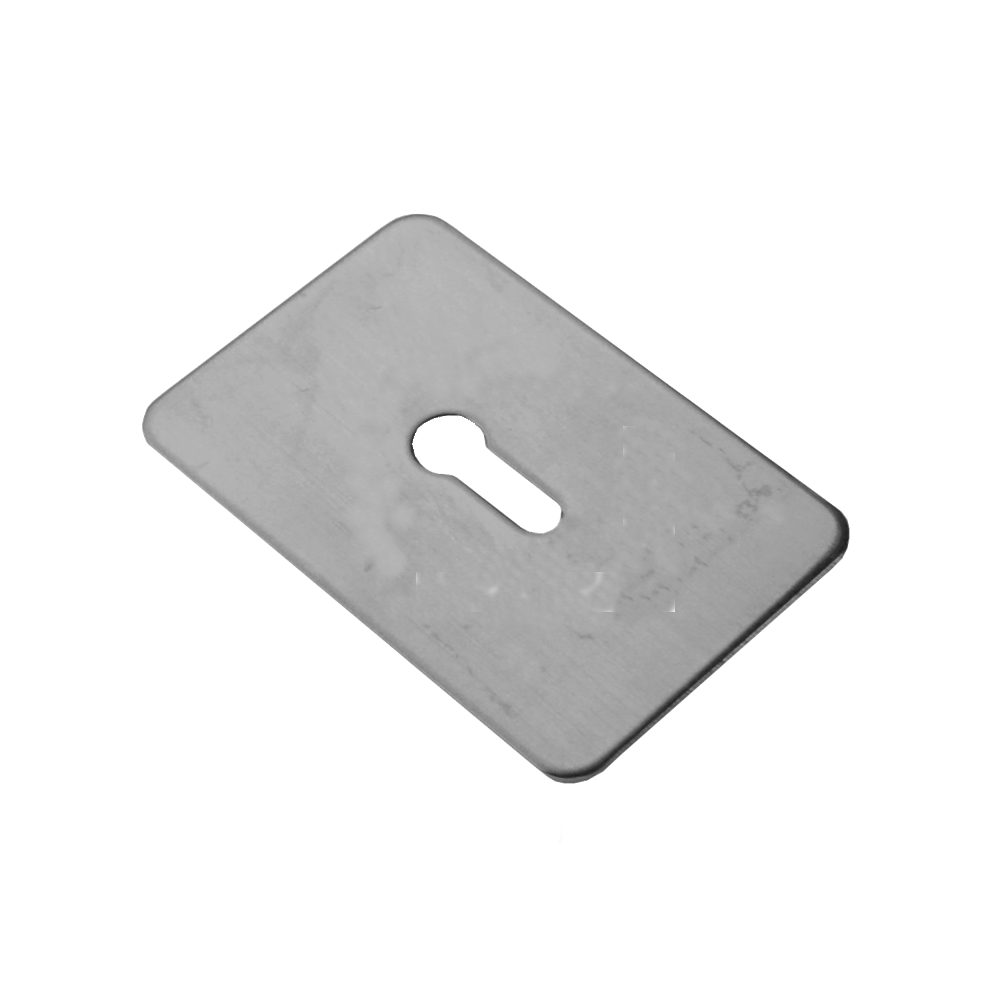ASEC Self Adhesive 45mm x 70mm UK Mortice Escutcheon - AS10562 - Stainless Steel - AS10562