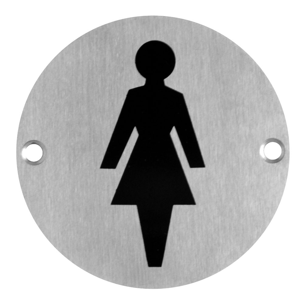 ASEC Stainless Steel Metal Toilet Door Sign