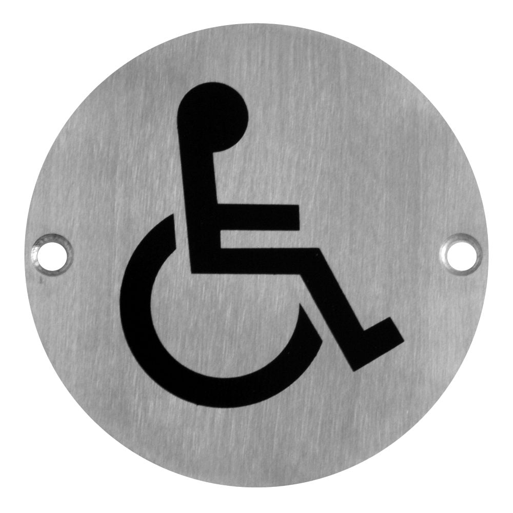ASEC Stainless Steel Metal Toilet Door Sign