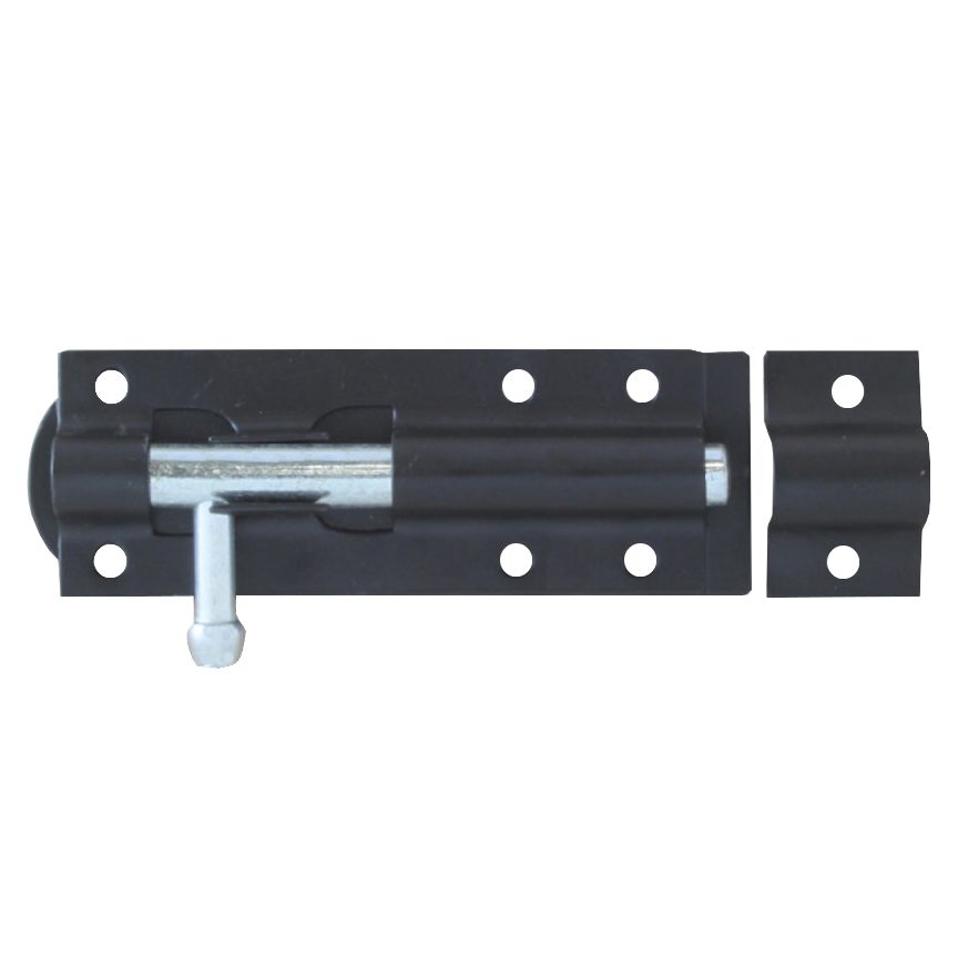 ASEC Straight Tower Bolt - AS3218 - Black - AS3218