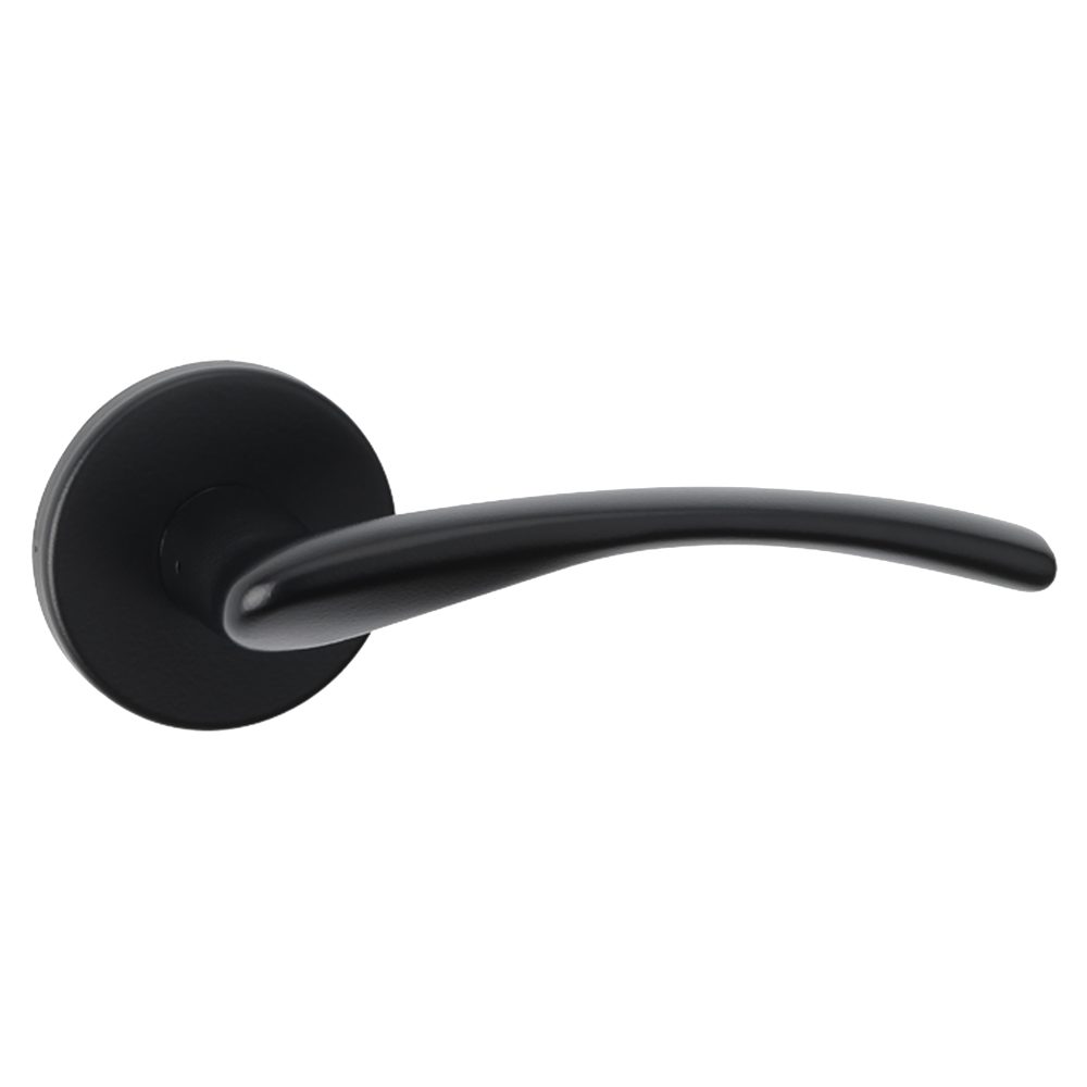 ASEC URBAN Madison Lever on Round Rose Door Furniture Ebony