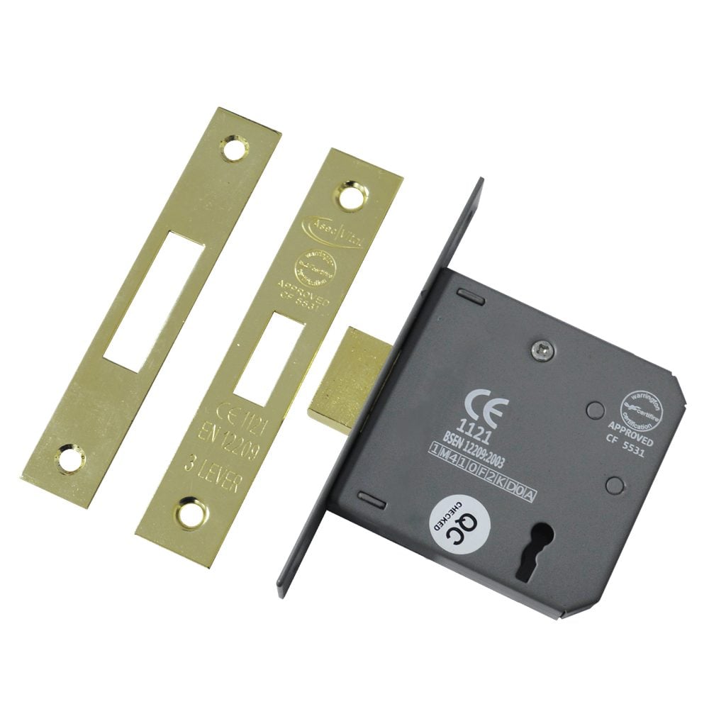ASEC Vital 3 Lever Deadlock - VT10079 - Gold - VT10079