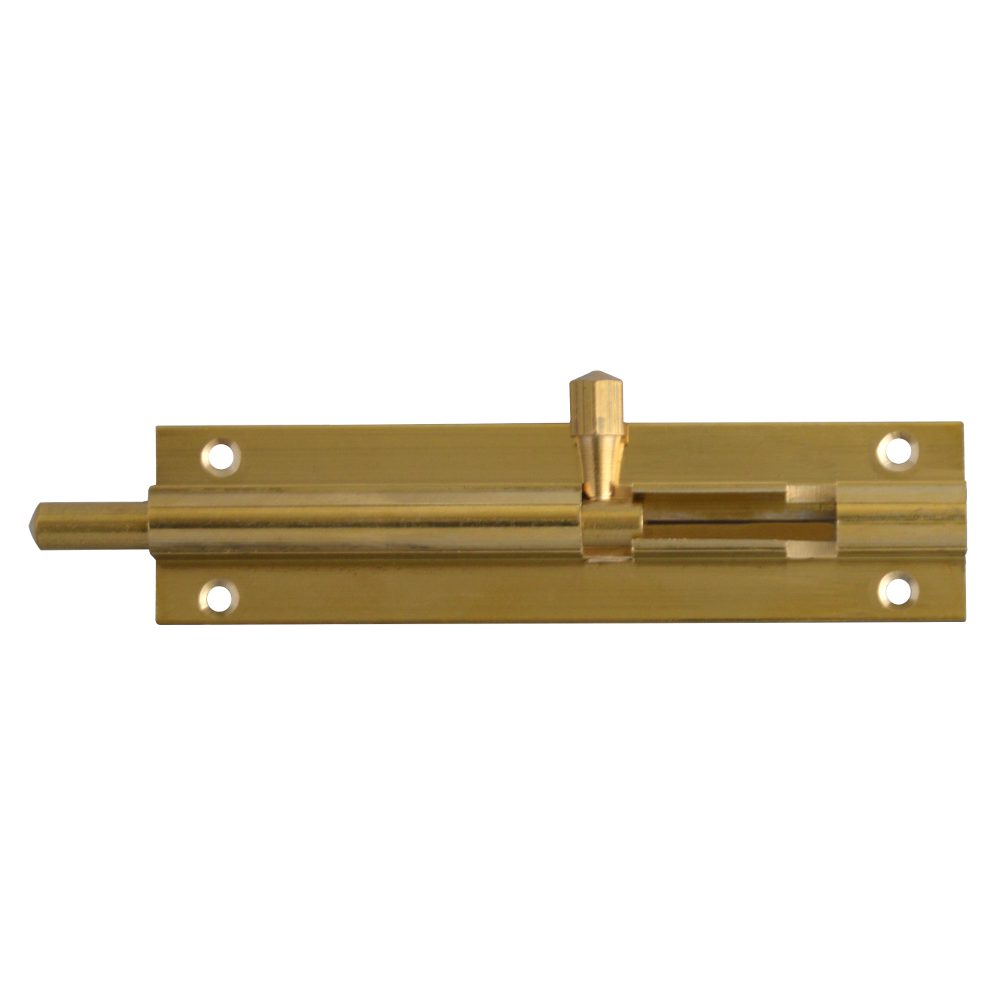 ASEC VITAL Brass 25mm Wide Straight Barrel Bolt - VT10229 - Polished Brass - VT10229