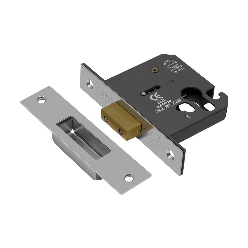 ASEC Vital Mortice Euro Deadcase - VT10108 - Nickel Plated - VT10108