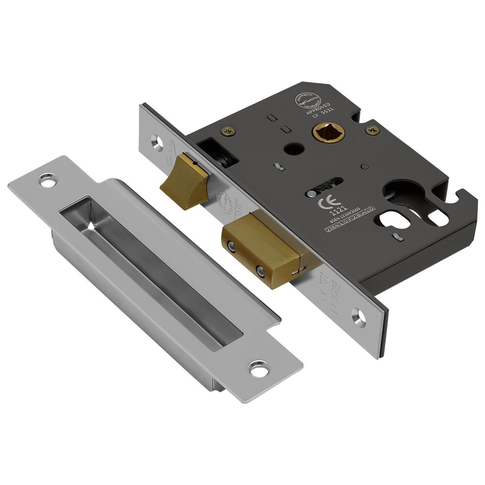 ASEC Vital Mortice Euro Sashcase - VT10104 - Nickel Plated - VT10104