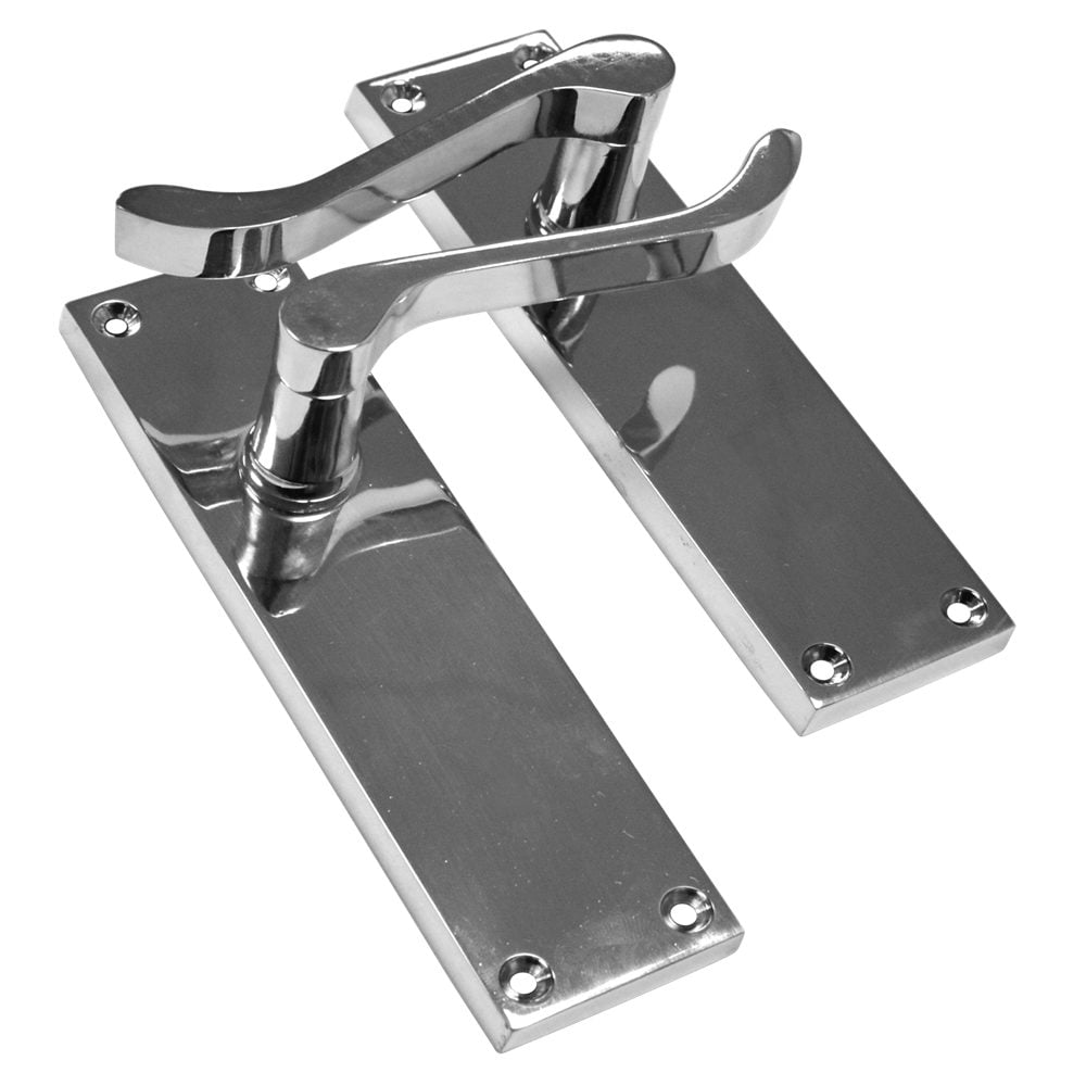 ASEC Vital Victorian Plate Mounted Scroll Lever Furniture - VT10090 - Chrome Plated - VT10090