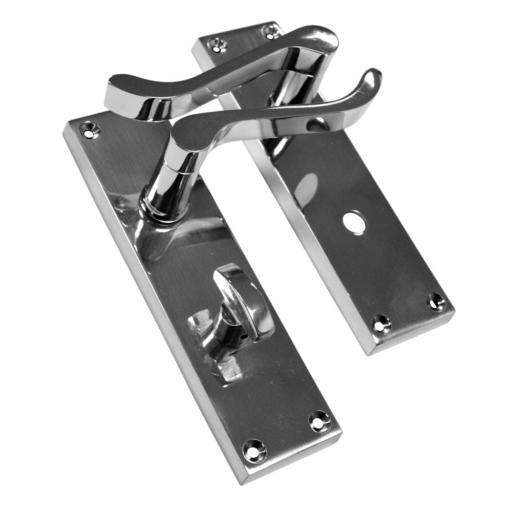 ASEC Vital Victorian Plate Mounted Scroll Lever Furniture - VT10094 - Chrome Plated - VT10094