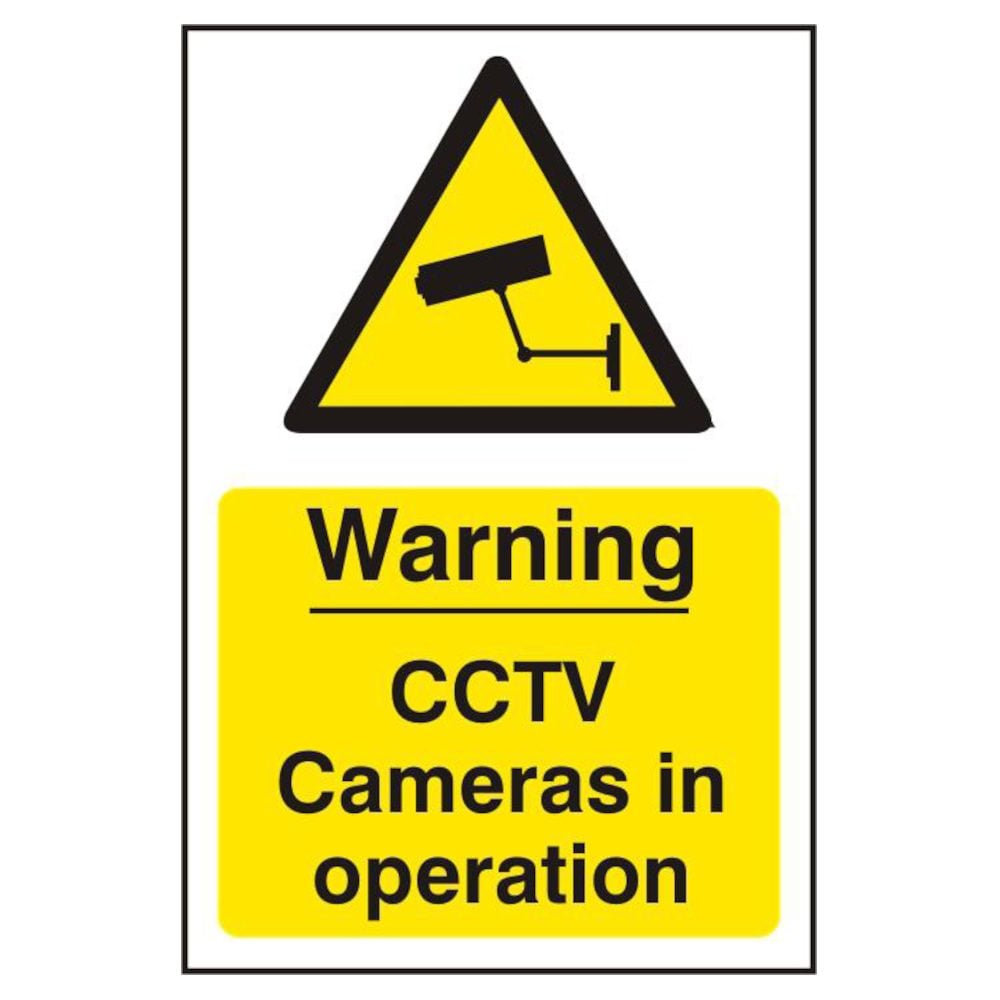 ASEC `Warning CCTV Cameras in Operation` 200mm x 300mm PVC Self Adhesive Sign