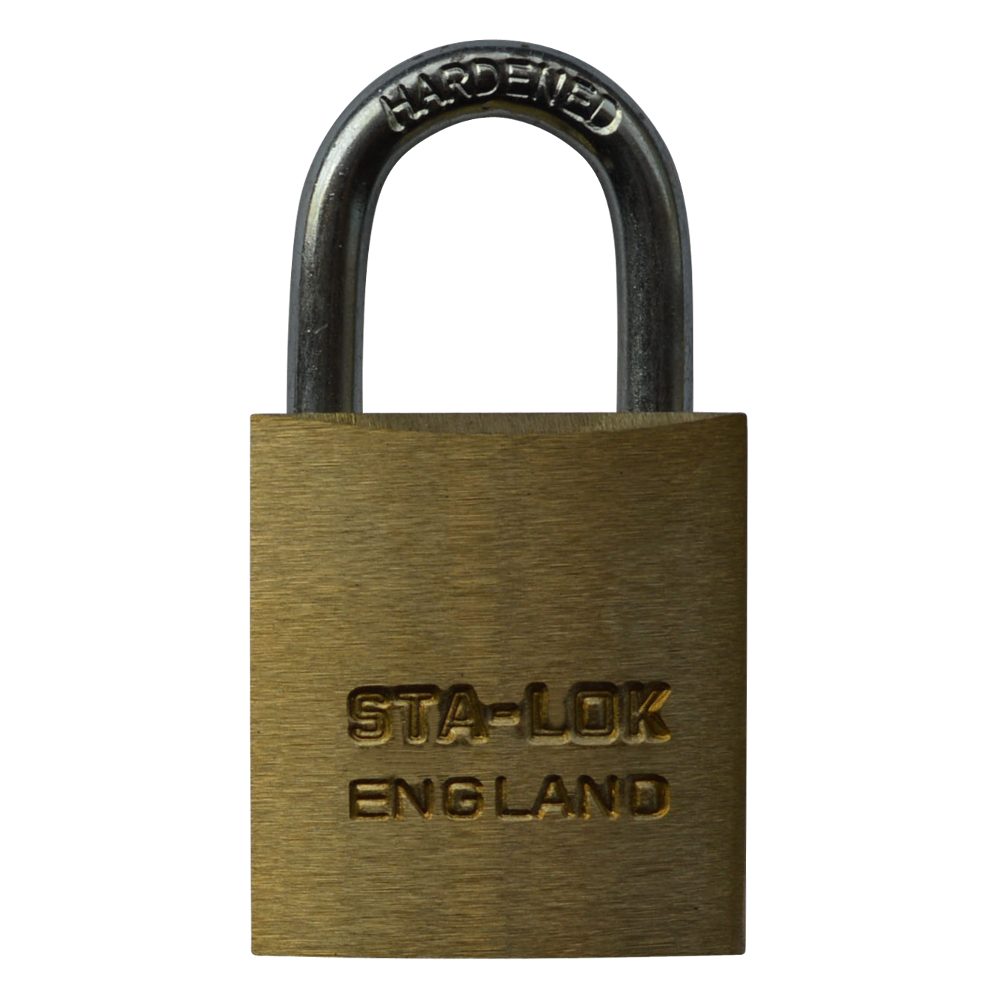 B&amp;G STA-LOCK C Series Brass Open Shackle Padlock - Steel Shackle