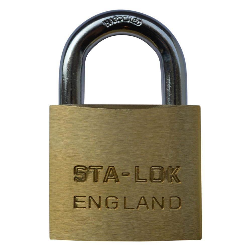 B&amp;G STA-LOCK C Series Brass Open Shackle Padlock - Steel Shackle