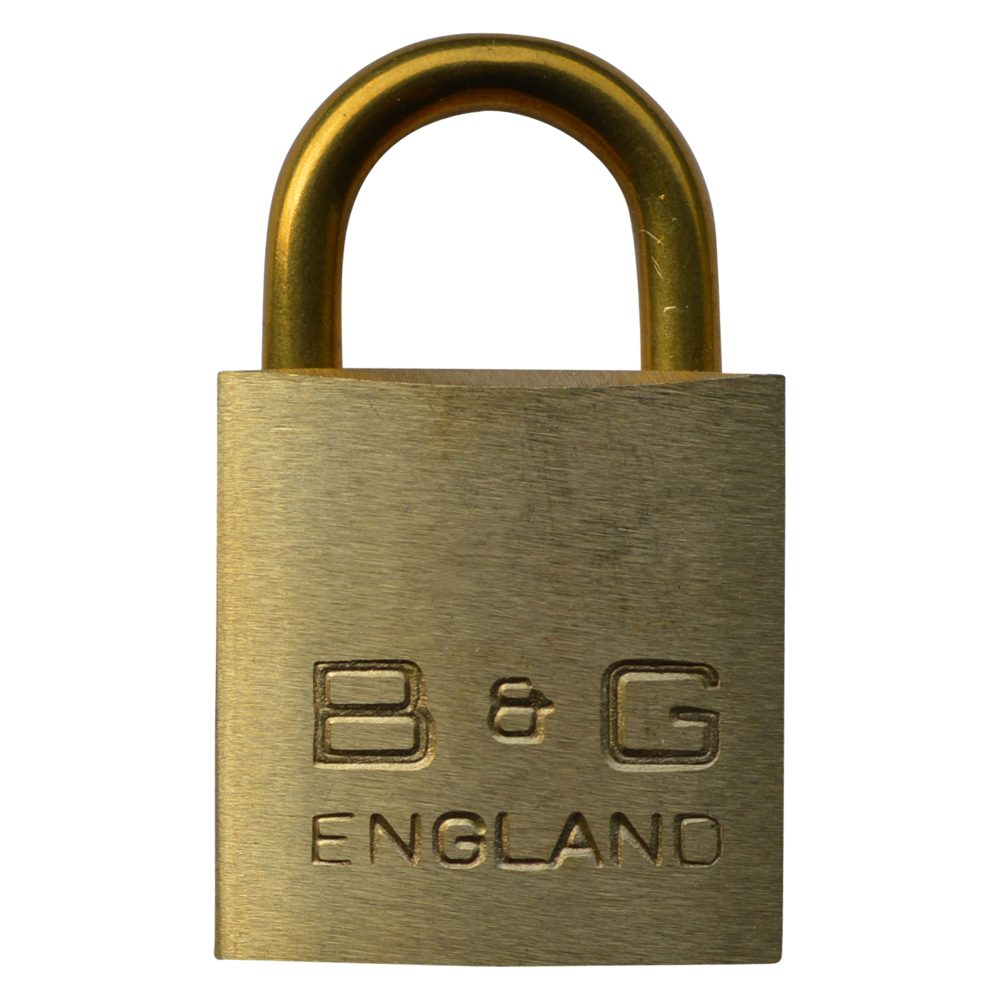 B&amp;G Warded Brass Open Shackle Padlock - Brass Shackle - L27153 - Brass - D101B