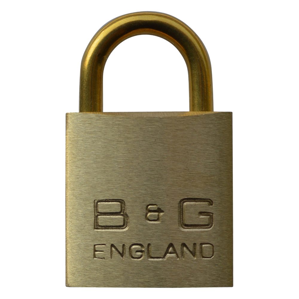 B&amp;G Warded Brass Open Shackle Padlock - Brass Shackle