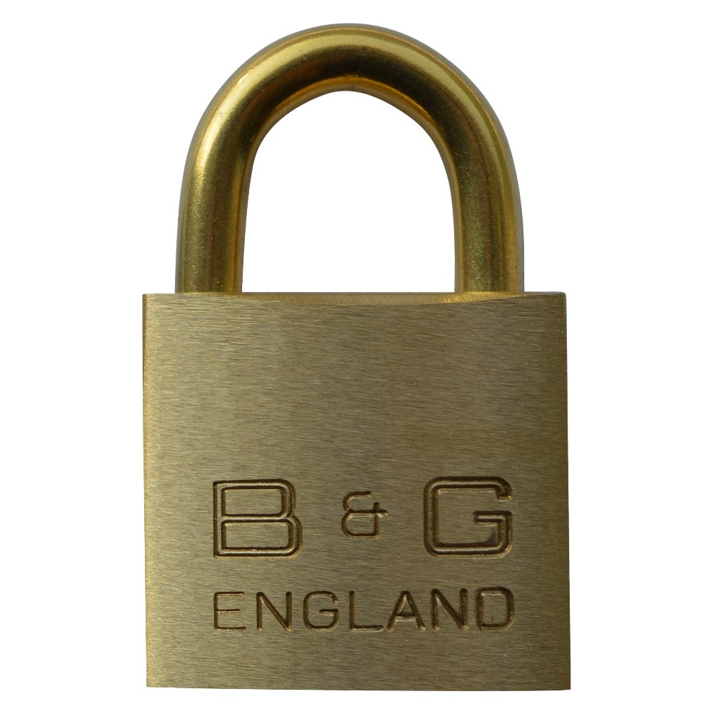B&amp;G Warded Brass Open Shackle Padlock - Brass Shackle - L27158 - Brass - D102B