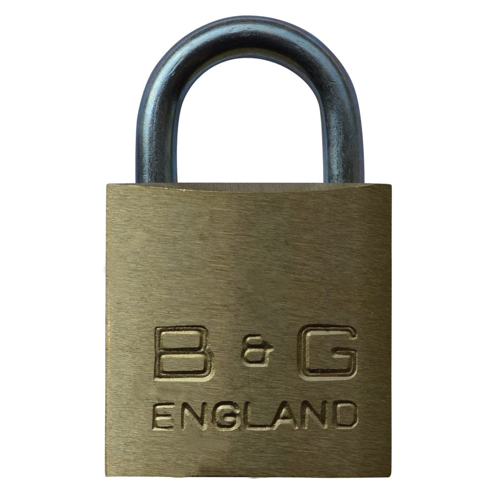 B&amp;G Warded Brass Open Shackle Padlock - Steel Shackle