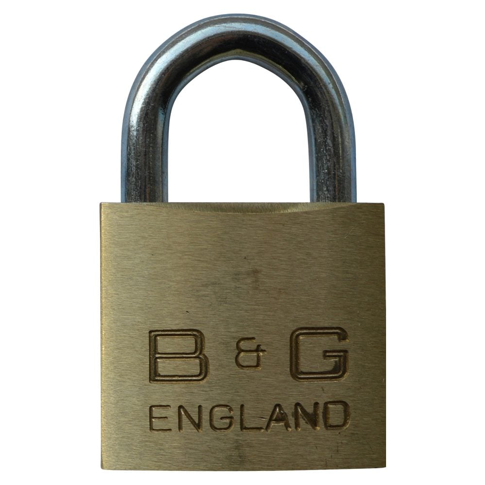 B&amp;G Warded Brass Open Shackle Padlock - Steel Shackle